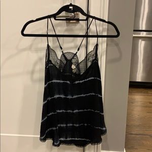 Black and tye-dye tank